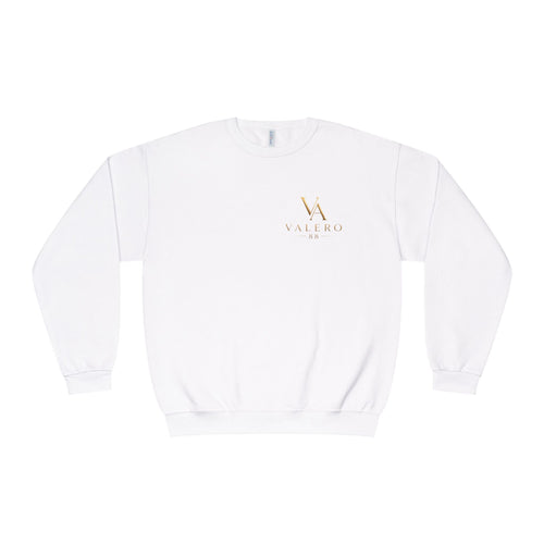 Valerio Art Co. Logo Crewneck Sweatshirt — Minimal Gold Chest Emblem