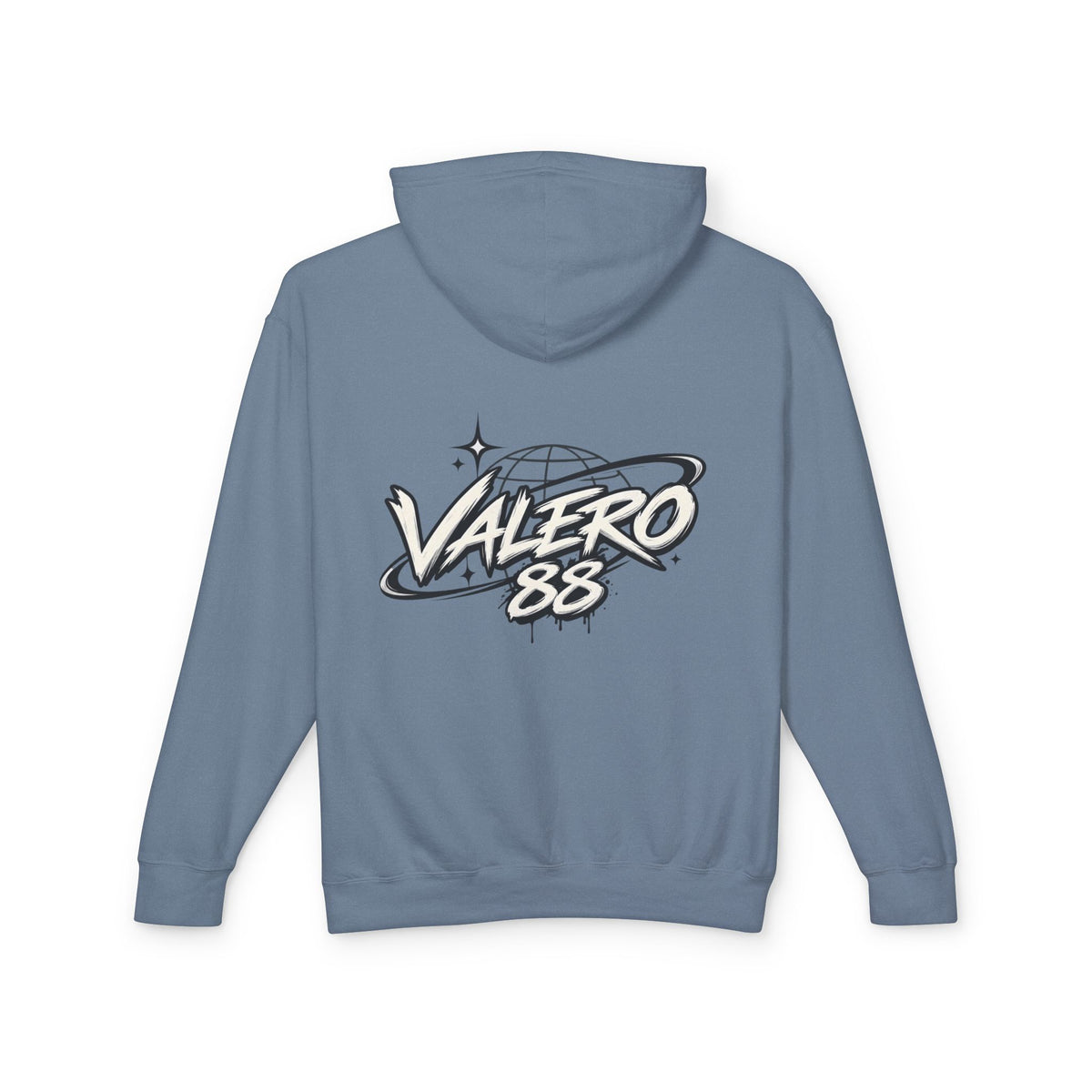 Valero 88 Graphic Hoodie — Retro Globe Logo Lightweight Pullover