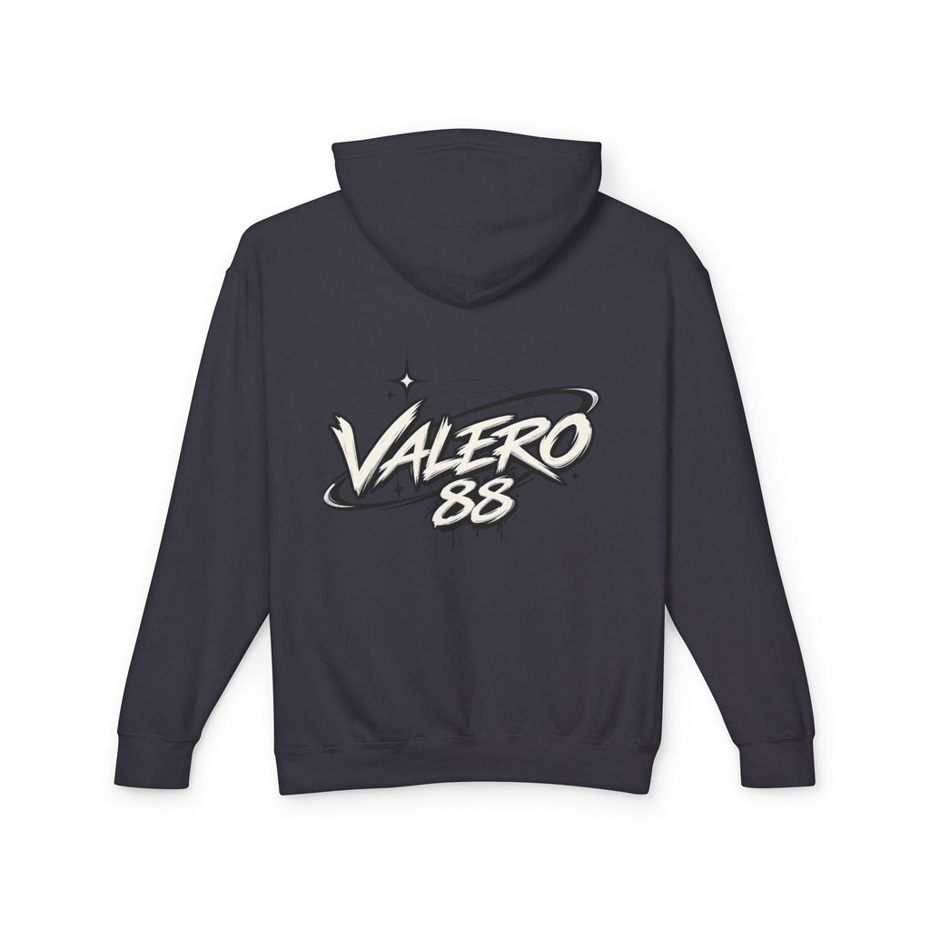 Valero 88 Graphic Hoodie — Retro Globe Logo Lightweight Pullover