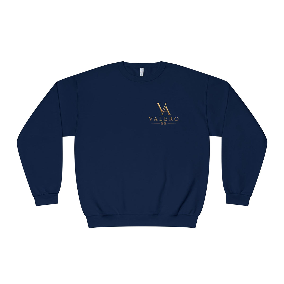 Valerio Art Co. Logo Crewneck Sweatshirt — Minimal Gold Chest Emblem