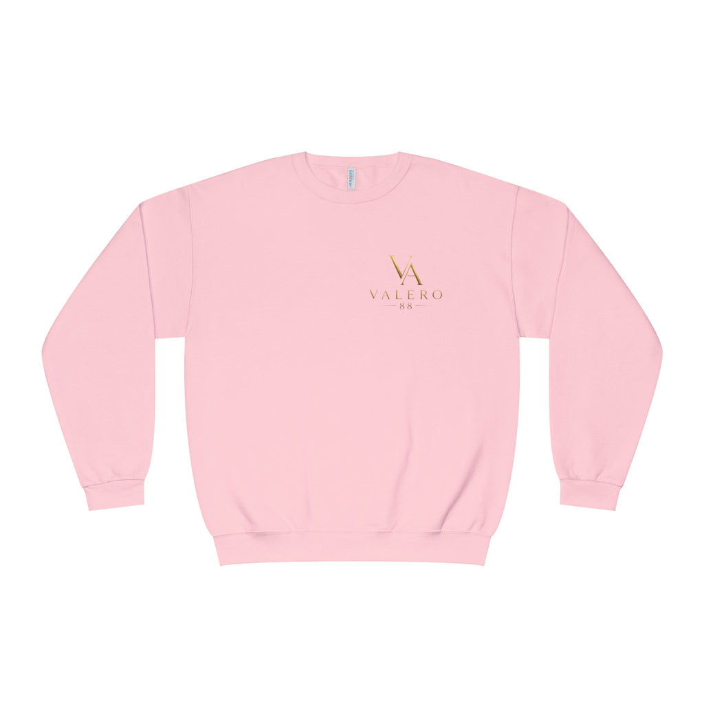 Valerio Art Co. Logo Crewneck Sweatshirt — Minimal Gold Chest Emblem
