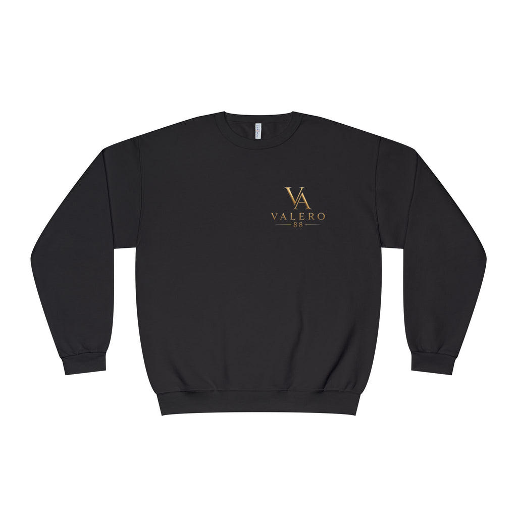 Valerio Art Co. Logo Crewneck Sweatshirt — Minimal Gold Chest Emblem