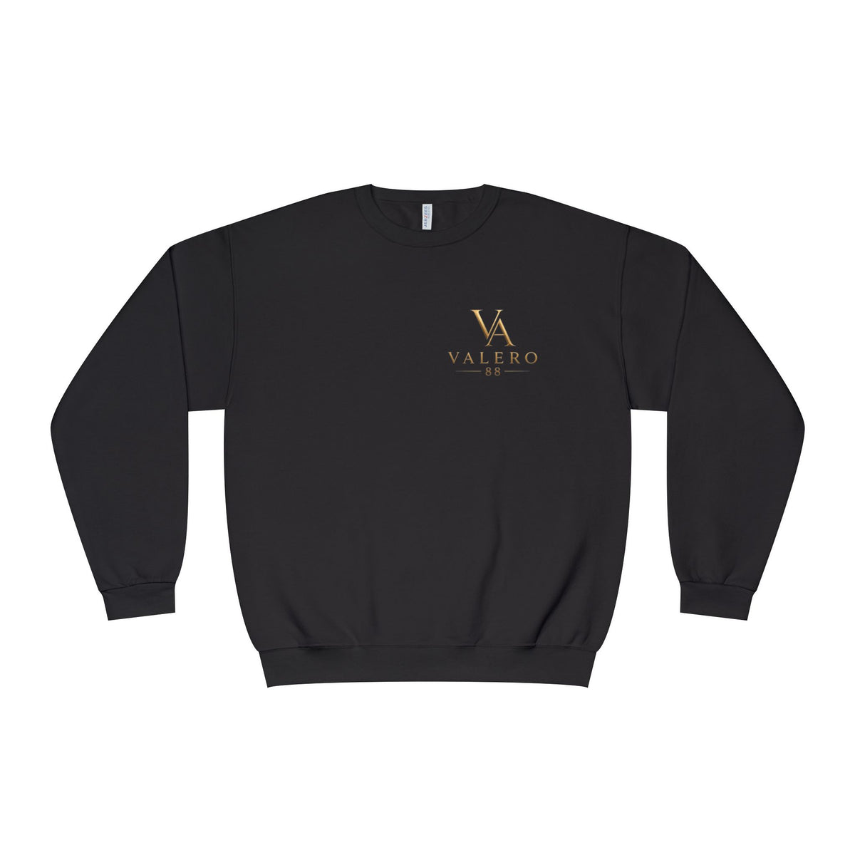 Valerio Art Co. Logo Crewneck Sweatshirt — Minimal Gold Chest Emblem